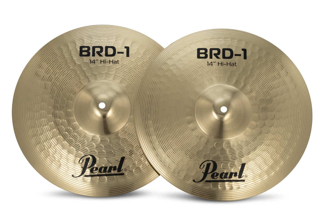 BRD1 3 Piece Cymbal Pack; Pearl Logo; 14" Hi-hats, 16" Crash, 20" Ride