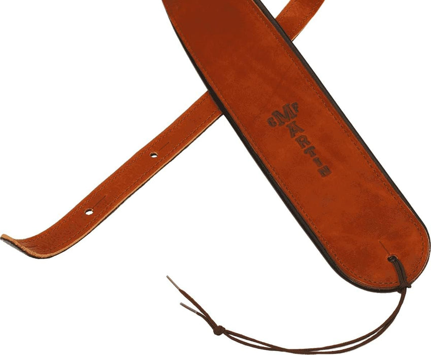 Martin Archery Premium Rolled Brown Leather Guitar Strap (18A0028)