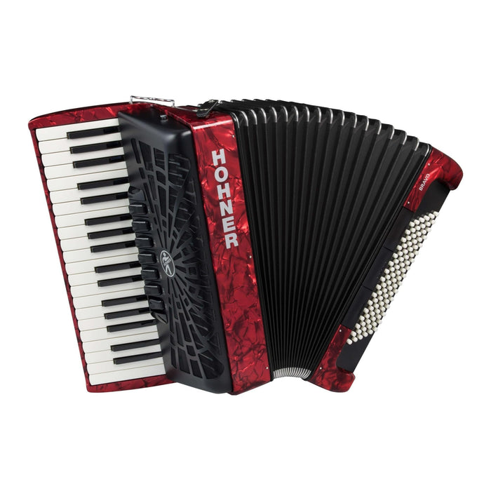 Hohner Bravo III 96 Chromatic Piano Key Accordion - Pearl Red (BR96RED)