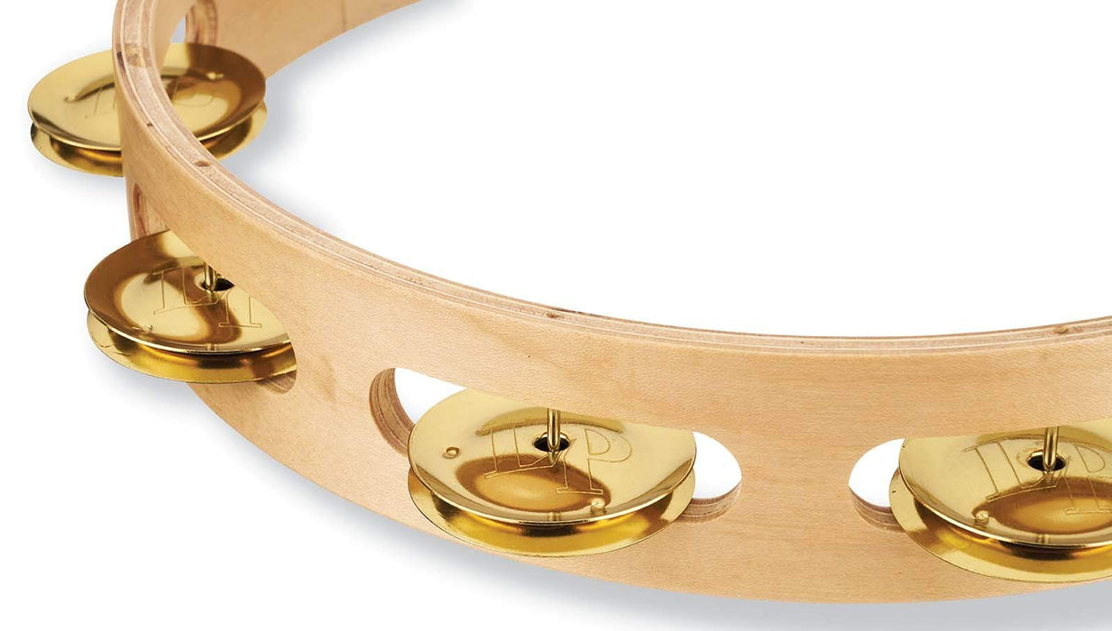 Latin Percussion PRO 10 Single Row Brass Jingles Tambourine (LP380A-BR)