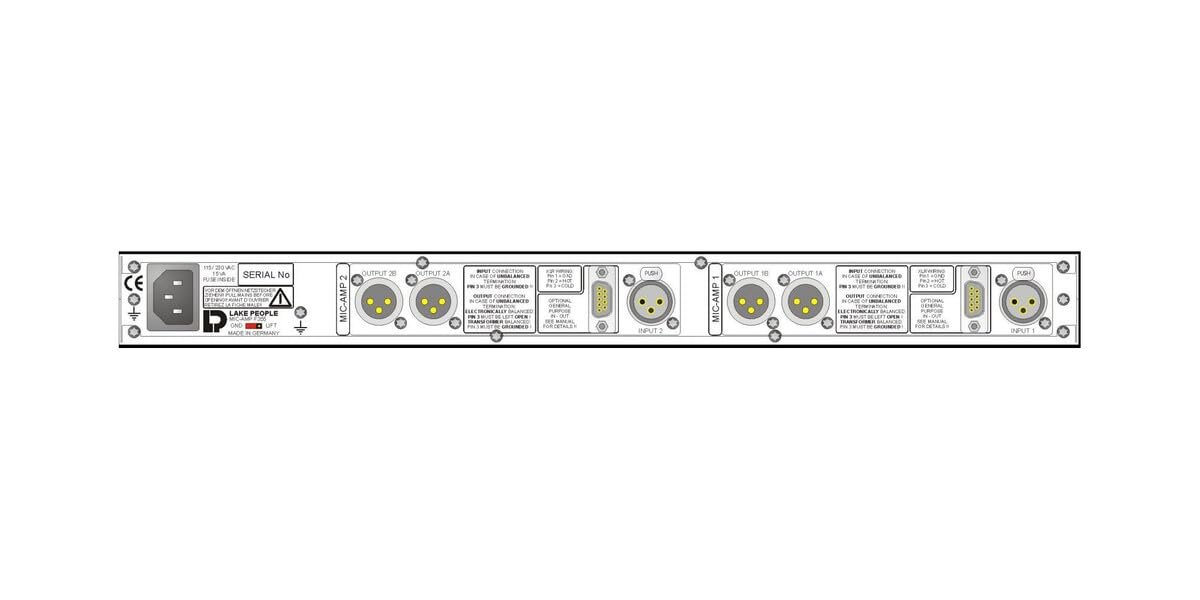 Lake People F355 2-Channel Microphone Preamplifier (Class-A Input) (LP-F355-A-U)