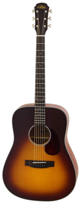 Aria Vintage 100 Series 6 String Dreadnought Acoustic Guitar, Matte Tobacco Burst (ARIA-111-MTTS)