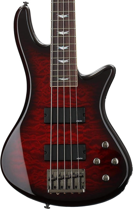 Schecter Stiletto Extreme-5 Bass Guitar (5 String, See-Thru Black)