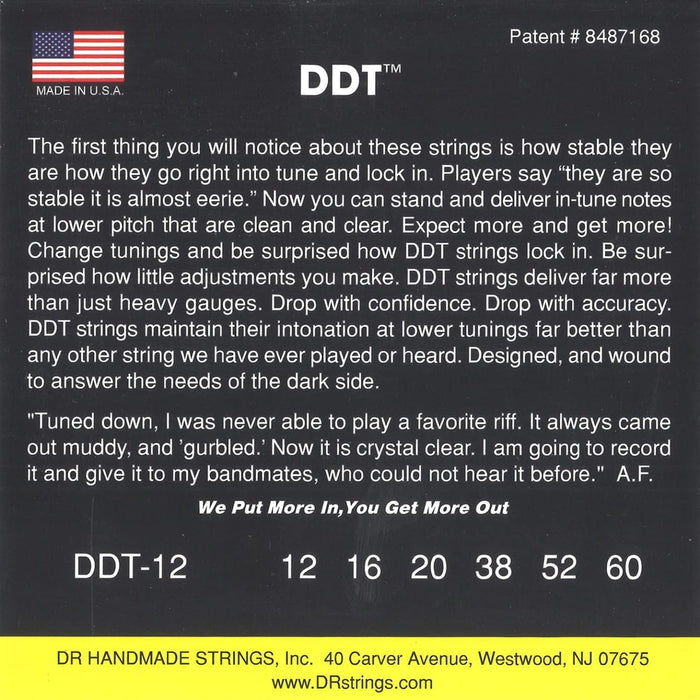 DR Strings DDT Drop Down Extra Heavy Electric Guitar Strings (DDT-12)