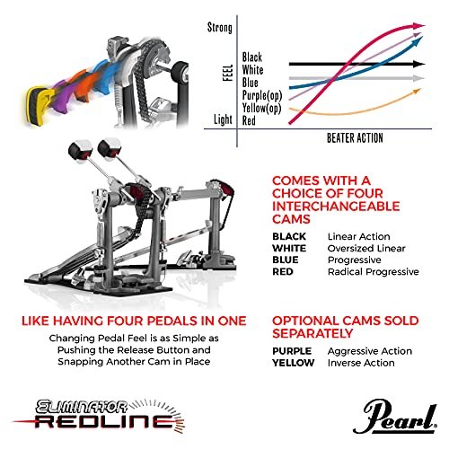 Pearl Eliminator Double Bass Drum Pedal - Chain Drive (P2052C)