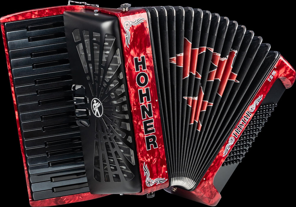 Hohner TriStar II 72 Piano Accordion - Pearl Red (TRIS72)