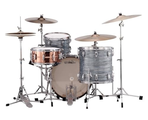 Ludwig Legacy Mahogany Fab 3pc Shell Pack w/22" Kick - Vintage Blue Oyster