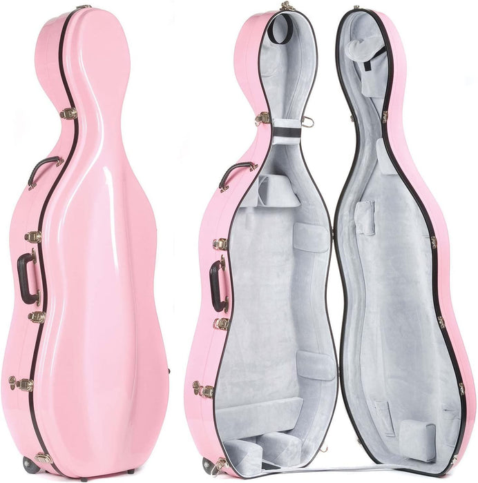 Bobelock 2000W Pink Fiberglass 4/4 Cello Case