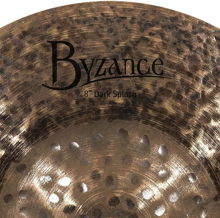 Meinl Cymbals Byzance 8" Dark Splash — MADE IN TURKEY — Hand Hammered B20 Bronze, 2-YEAR WARRANTY, B8DAS