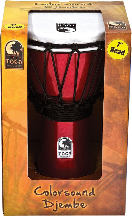 Toca TFCDJ-7PK Colorsound 7-Inch Djembe, Pastel Pink