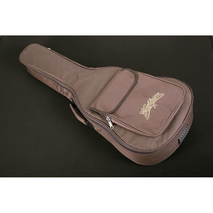 Washburn Comfort G-Mini 55 Koa Travel Size Acoustic Guitar, Natural