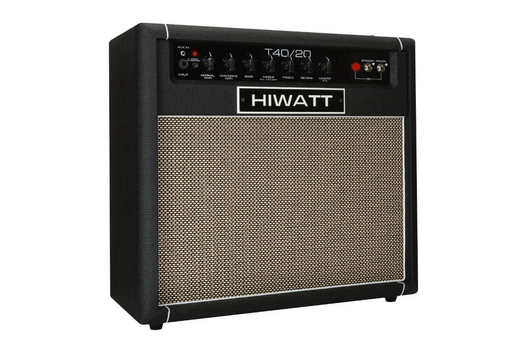 Hiwatt TB40/20 1x12 Combo, 40/20W 2-Channel Guitar Amplifier with Spring Reverb, 23.43x25.39x13.39 Inches