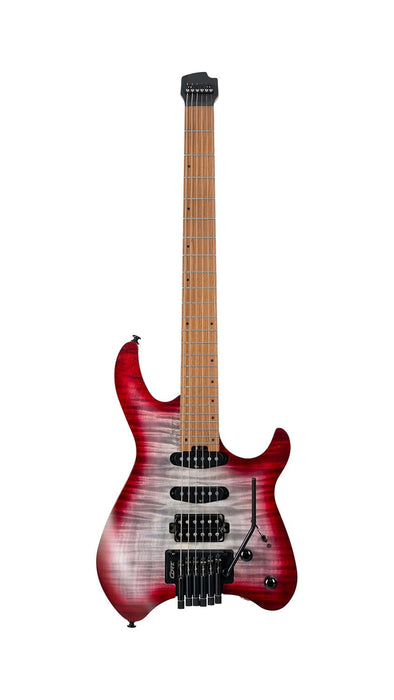 Cort SPACEG6TRSGLV Space G6TR Headless Electric Guitar Semi Gloss Lava