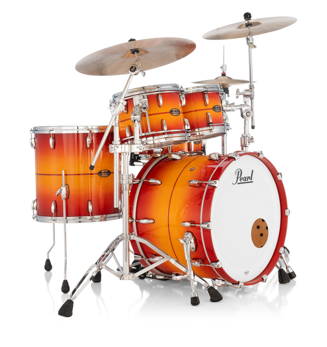 Pearl Masters Maple Gum 4 Piece Shell Pack In Sunburst W/Redstripe (MMGC924XESPS/C857)