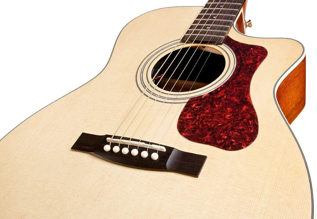 Guild Guitars 6 String OM-140CE Acoustic Guitar, Solid Woods, Westerly Collection, with Premium Gig Bag, Right, Natural Gloss (384-2405-721)