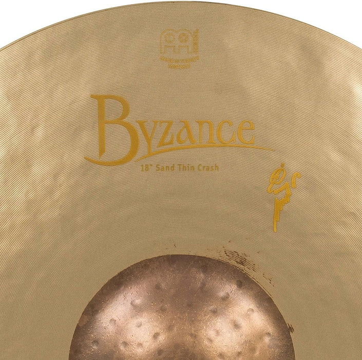 Meinl Cymbals Byzance 18" Dual Crash — MADE IN TURKEY — Hand Hammered B20 Bronze, 2-YEAR WARRANTY, inch (B18DUC)