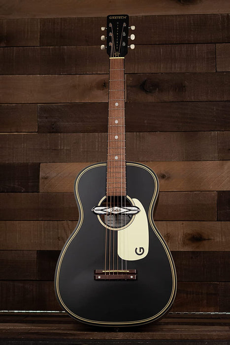 Gretsch G9520E Gin Rickey Acoustic Electric Guitar, Smokestack Black, with Soundhole Pickup