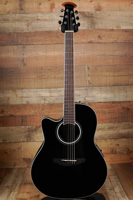 Ovation Celebrity Standard CS24L-5G Mid-depth Left-handed Acoustic-electric Guitar - Black