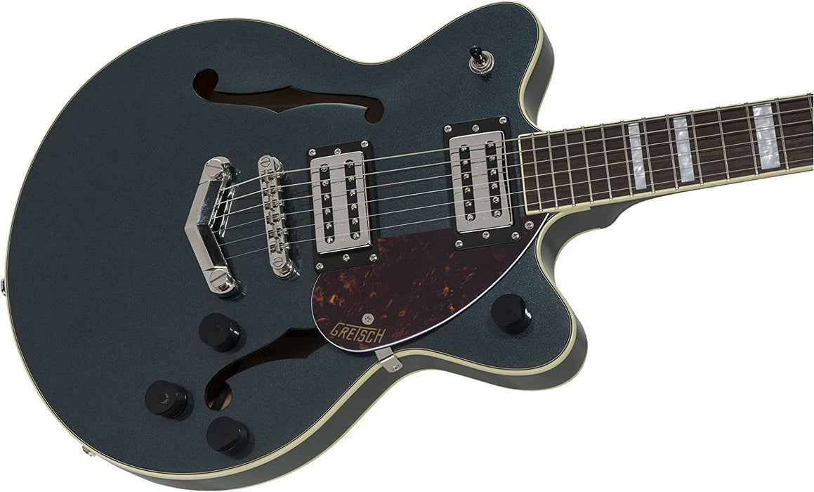 Gretsch G2655 Streamliner Center Block Jr. Double-Cut 6-String Electric Guitar with V-Stoptail and Laurel Fingerboard (Right-Handed, Gunmetal)