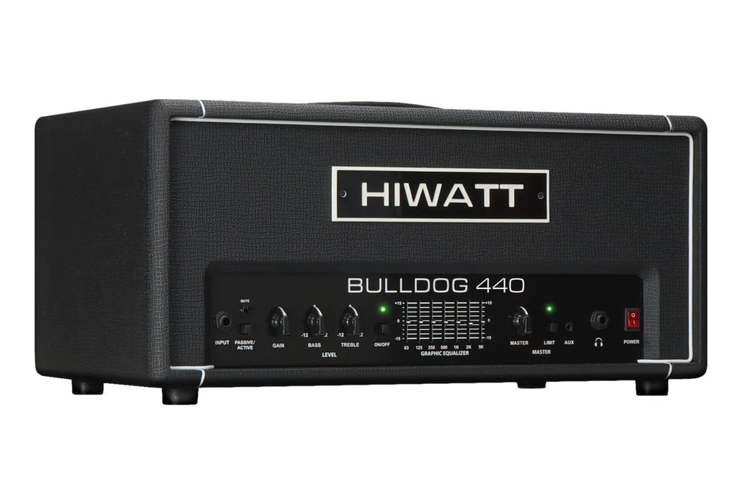 Hiwatt Bulldog 440 Bass Amplifier Head, 440W, Black