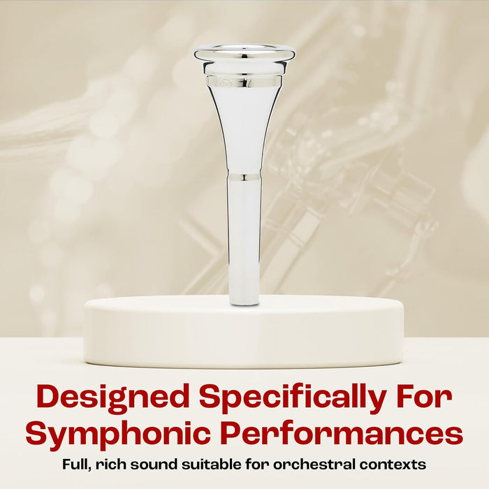 Denis Wick French Horn Narrow Rim Classic Mouthpiece Silver Plated 7N | Cup 17mm | Rim 3.85mm