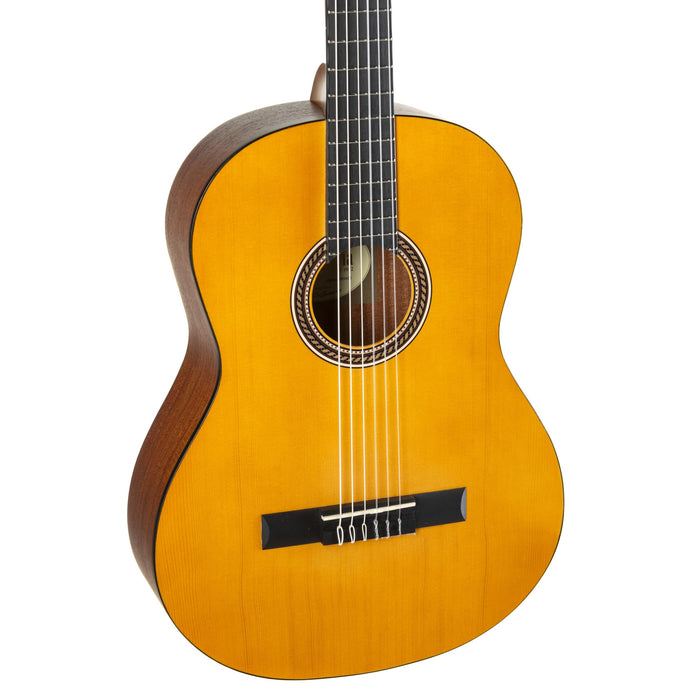 Valencia VC204H 200 Series Classical Guitar, Antique Natural Finish Hybrid Slim Neck