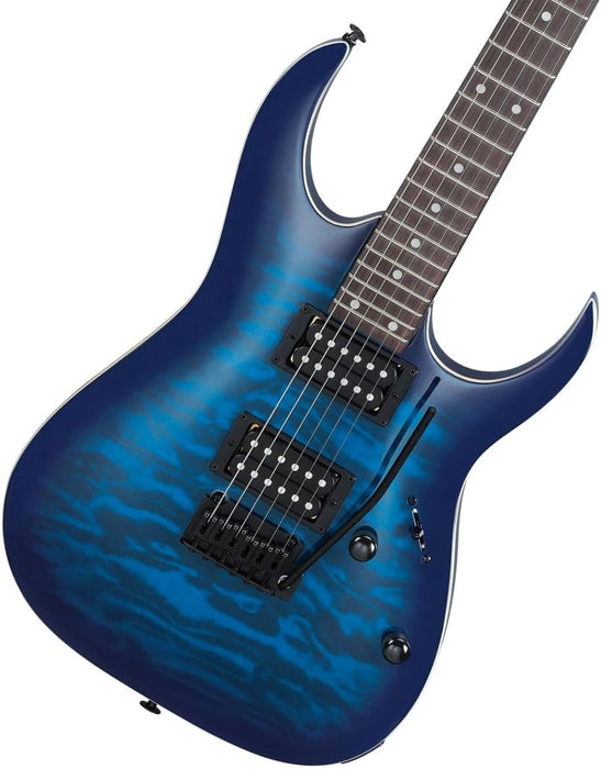 Ibanez GRGA 6 String Solid-Body Electric Guitar - Transparent Blue Burst (GRGA120QATBB)