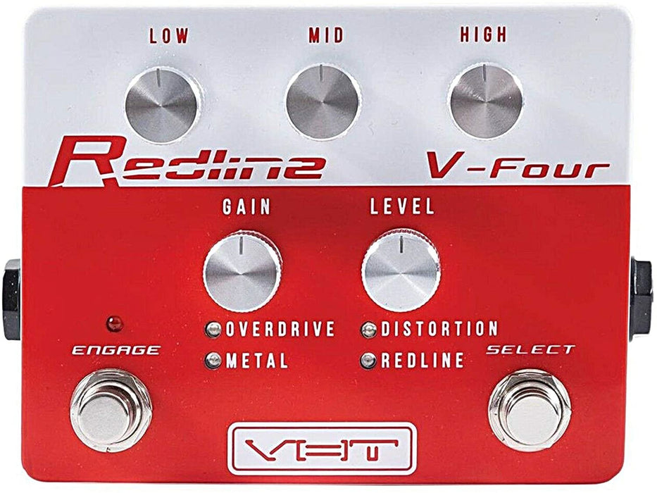 VHT Redline Guitar Distortion Effects Pedal, Red (AV-RL-V4)