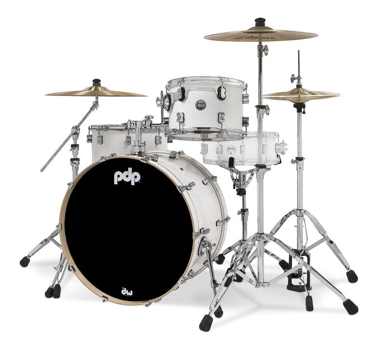 Pacific Drums & Percussion PDP Concept Maple 3-Piece Rock, Pearlescent White Drum Set Shell Pack (PDCM24RKPW)