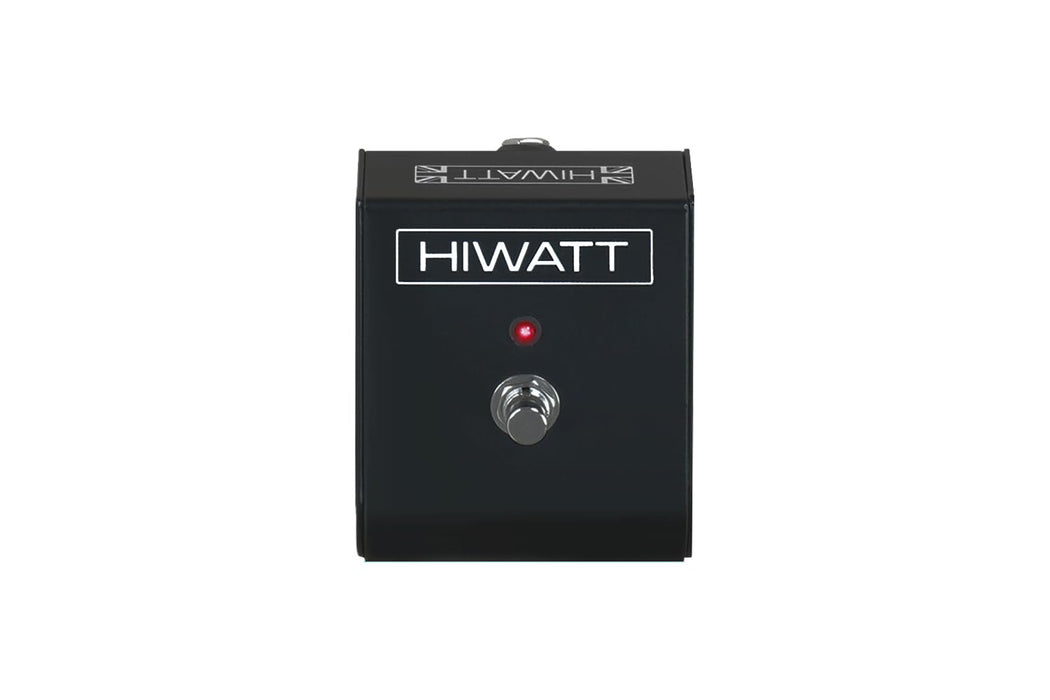 Hiwatt FS101 Single-Button Latching Footswitch, Black Metal Housing, Compact Design