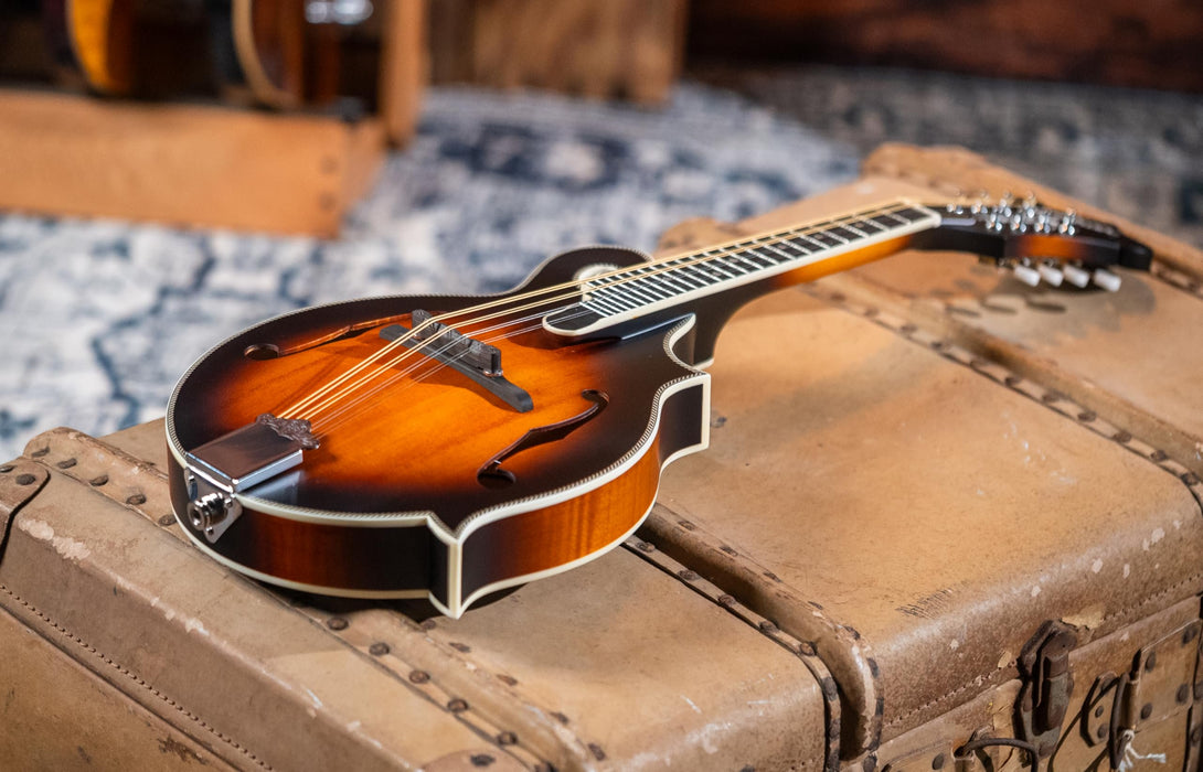Washburn M3SEBRK F style Mandolin Brown Burst with Gig Bag