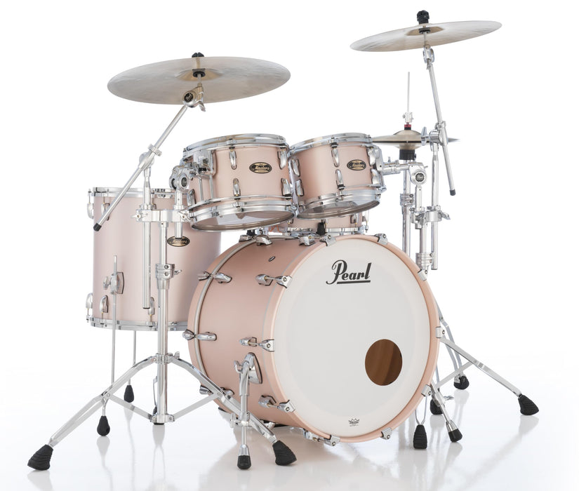 Pearl Masters Maple Gum 4-Piece Shell Pack Drum Kit - 22/16/12/10 - Satin Rose Gold