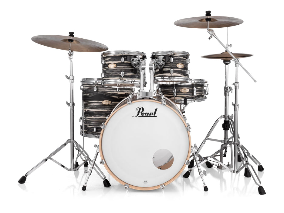 Pearl Decade Maple Artisan Limited Edition 5-pc. Shell Pack With All Maple Shells, Satin Lacquer Finish Black Satin Marble