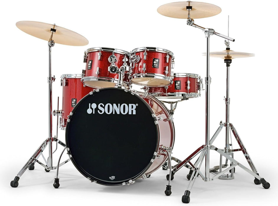 Sonor AQX Stage 5-piece Drum Set with Hardware Pack - Red Moon Sparkle (AQX STAGE NC RMS)