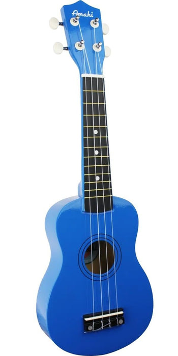 Amahi Fine Instruments Soprano Ukulele w/Gig Bag (Blueberry)