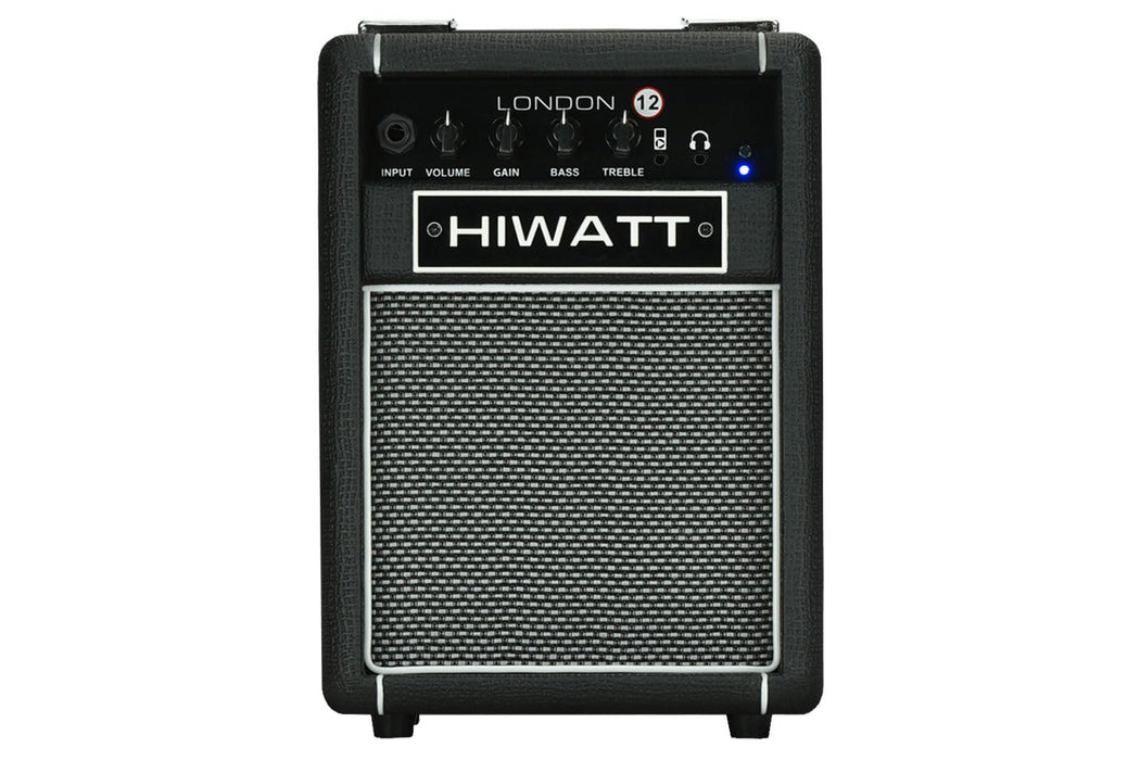 Hiwatt London 12 Watt Combo Practice Amp with Bluetooth, Black, 12 Watts, 6.5 Inch Speaker