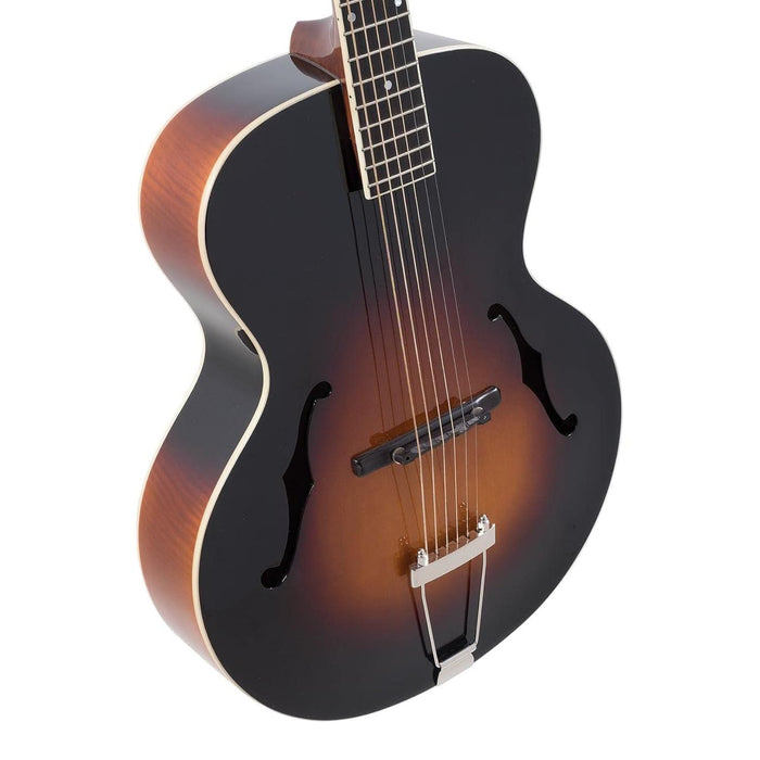 The Loar LH-600-VS Hand-Carved Archtop Acoustic Guitar, Vintage Sunburst Finish