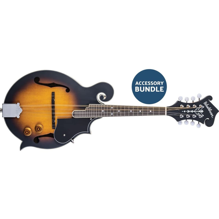 Washburn M3E Pack American Series F-Style Mandolin Pack, Sunburst (M3EK-A-U)