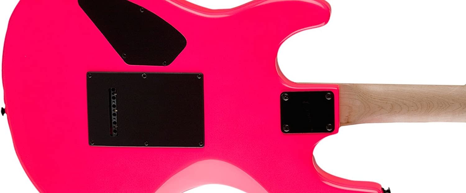 Dean Custom Zone Solid Body Electric Guitar, 2 Humbuckers Florescent Pink