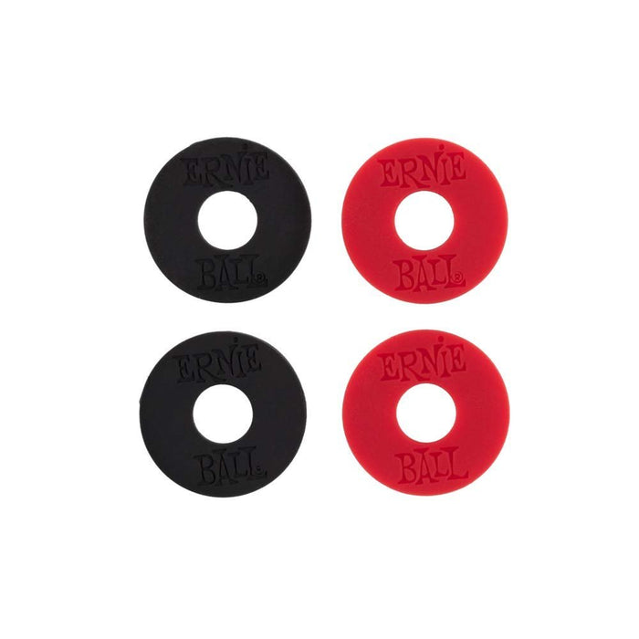 Ernie Ball Strap Blocks, Rubber (P04603), Red & Black