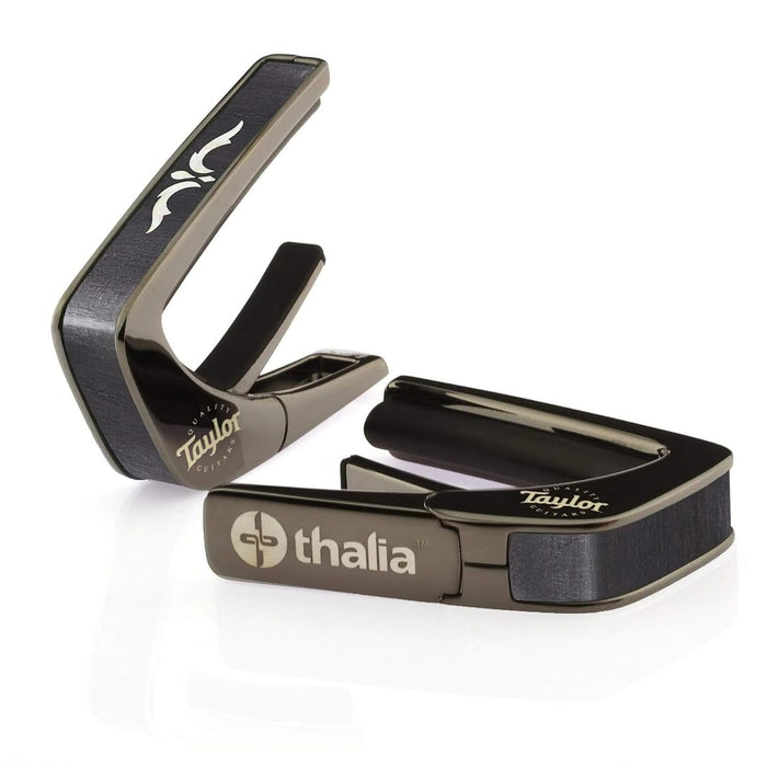 Thalia Guitar Capo 900 Series Ascension - Taylor Officially Licensed (with Taylor Specific Fret Pads), Black Chrome