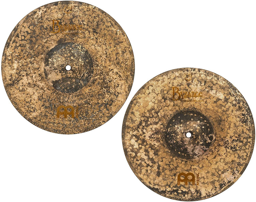 Meinl Cymbals Byzance 14" Dual Hihats, Pair — MADE IN TURKEY — Hand Hammered B20 Bronze, 2-YEAR WARRANTY, B14DUH