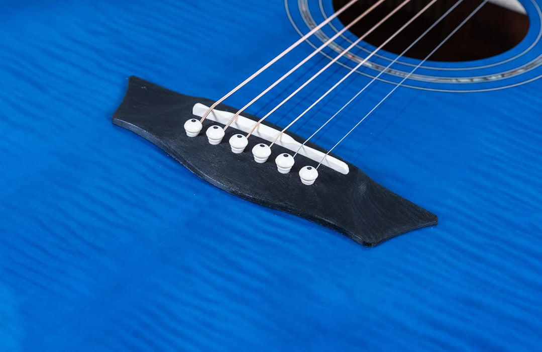 Washburn EA15 Festival Acoustic-Electric Guitar Transparent Blue