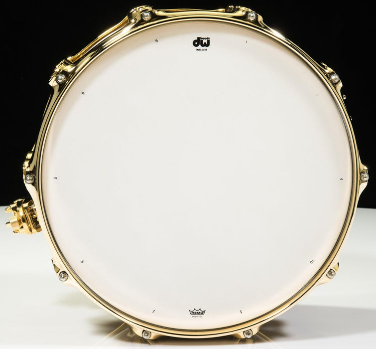 DW Collector's Series Snare Drum - 8 x 14 inch - Gold Glass FinishPly with Gold Hardware