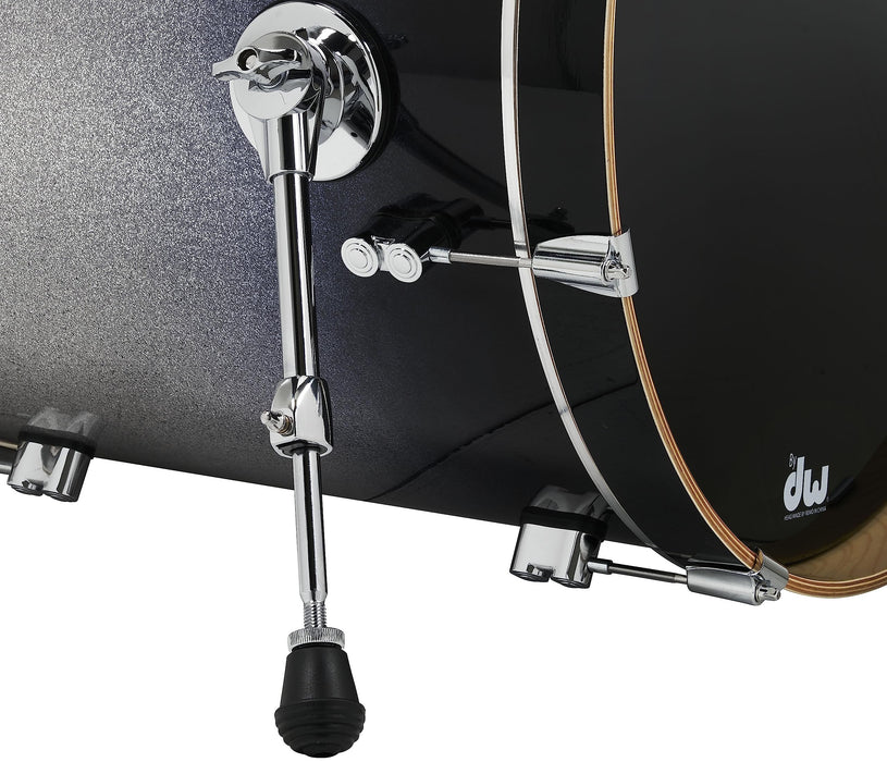 Pacific Drums & Percussion PDP Concept Maple 4-Piece Fusion, Silver/Black Fade Drum Set Shell Pack (PDCM20FNSB)