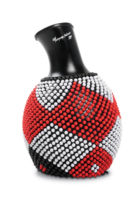 Latin Percussion Shekere, Black Body with Red and White Beads (LP486)