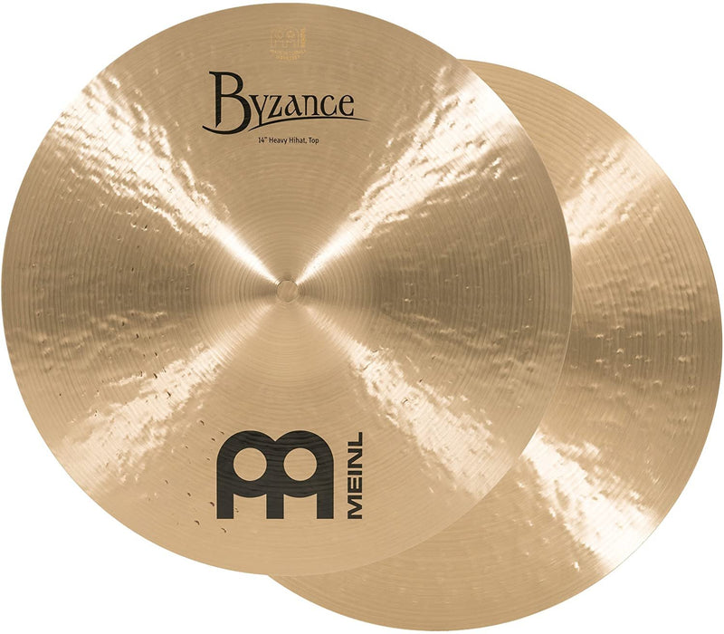 Meinl Cymbals Byzance 14" Dual Hihats, Pair — MADE IN TURKEY — Hand Hammered B20 Bronze, 2-YEAR WARRANTY, B14DUH