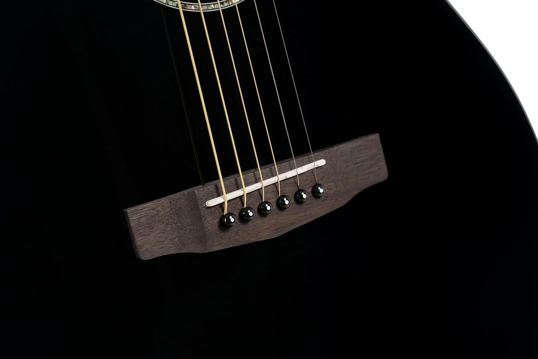Cort L60BK Luce 60 OM Acoustic Guitar Black Gloss