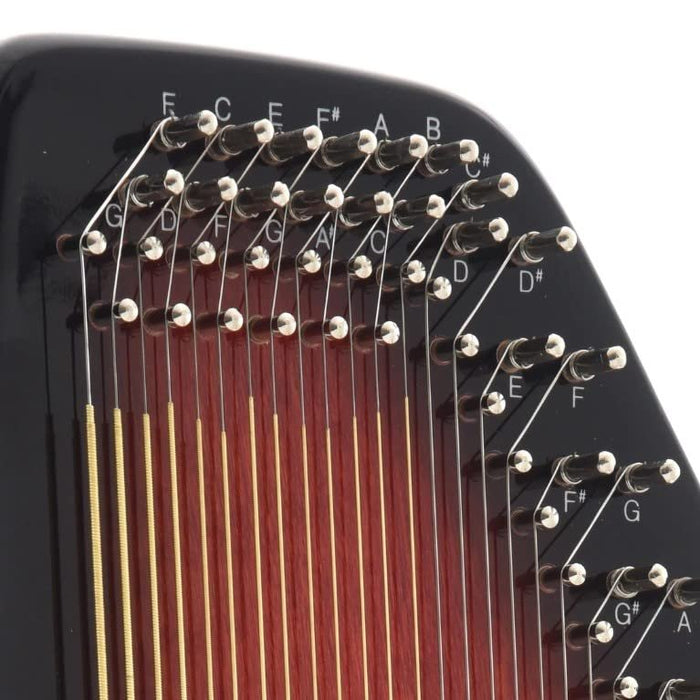 Oscar Schmidt 21 Chord Acoustic Electric Auto Harp, Tobacco Sunburst (OS21CE-U)