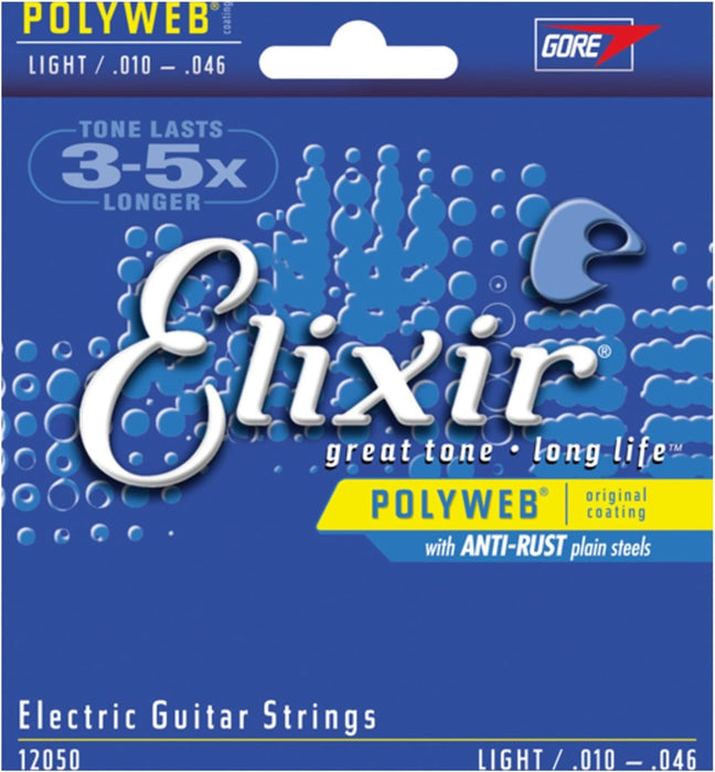 3 Sets of Elixir 12050 Polyweb Light Electric Strings (10-46)